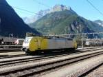 dispolok - Lok 189 995-4 im Bahnhofsareal in Erstfeld am 20.09.2012