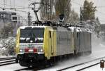 Die 189 902 und 186 251 kullern durch Mnchen Heimeranplatz am 28.10.2012