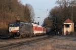 ES64 F4-016 am 01.03.14 mit einem Nachtzug nach Innsbruck in Aßling