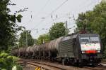 MRCE Dispolok/DB Schenker Rail ES 64 F4-806 verlässt am 24.6.13 mit einem Kesselzug Stade.