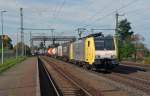 189 203 der ERS Railways beförderte am 14.10.14 den Pendelzug von Rotterdam nach Poznan durch Niederndodeleben Richtung Magdeburg.