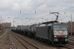 MRCE Dispolok/SBB Cargo ES 64 F4-083 am 26.1.14 mit einem Kesselzug in Düsseldorf-Rath.