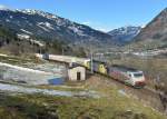 189 918 + 189 902 mit TEC 41857 am 10.01.2015 bei Angertal.