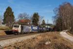 189 914 mit dem 41850 am 28. Dezember 2015 bei Übersee.