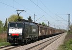 ES 64 F4-111 mit DGS 47021 (Dortmund-Scharnhorst–Grisignano di Zocco) am 24.04.2015 in Buggingen, aufgenommen vom nrdlichen Bahnsteigende