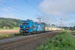 192 101 ist mit einem Autozug bei Kerzell in Richtung Süden am 14.09.2023 unterwegs