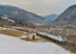 192 961 + 192 962 mit einem Messzug am 21.02.2015 bei Angertal.