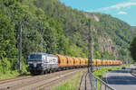 Railpool/VTG 193 825 mit Getreidewagen nach Leipzig am 14.08.2021 in Köditz.