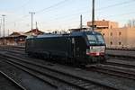 Am Nachmittag des 23.01.2016 stand MRCE/WLC X4 E-606 (193 606-1) abgestellt im Bahnhofsbereich von Müllheim (baden), nachdem sie einen Kesselzug aus Hamburg Hohe-Schaar nach Basel Bad Rbf gebracht hatte.