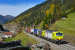 193 551 + 193 556 mit TEC 40561 am 28.10.2017 bei Wolf am Brenner. 