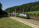 Die 193 235 mit einem leeren Autozug am 07.06.2019 unterwegs bei Wernstein.