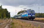 193 290 führte am 07.09.19 den EC 177 nach Prag durch Marxdorf Richtung Dresden.