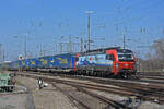 Siemens Vectron 193 465-2 durchfährt den badischen Bahnhof. Die Aufnahme stammt vom 08.03.2022.