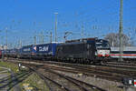 Siemens Vectron 193 651-7 durchfährt am 07.02.2023 den badischen Bahnhof.