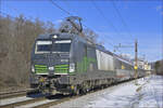 ELL 193 730 zieht EC151 durch Maribor-Tabor Richtung Ljubljana. /1.2.2023