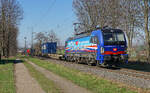 Holland Priercer - Lokomotive 193 525 am 14.02.2023 mit einem gemichten Güterzug in Boisheim.
