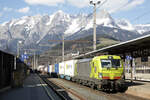 Alpha Trains 193 403 [9180 6193 403-3 D-ATLU] mit Containern in Bischofshofen, 08.03.2024