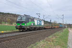 193 236-7 zu sehen am 26.03.2024 mit einem Walter-Zug bei Kerzell.
