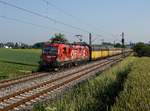 Die 193 555 mit einem Autozug am 03.06.2017 unterwegs bei Ascholtshausen.