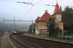 D-LTEU 193 823-2 fährt am 15.September 2018 durch den Bahnhof Bilovice nad Svitavou.