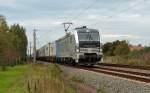 Am 09.10.14 bespannte 193 802 den EVB-Containerzug von Hamburg nach Hof.