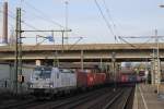 PCW/boxXpress.de 193 924 am 17.1.14 mit einem Containerzug in Hamburg-Harburg.