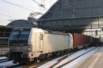 railpool/EVB 193 804 am 30.1.14 mit einem Containerzug in Bremen Hbf.