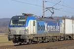 boxXpress  193 880-2 am 18.02.2015  13:38 KBS 350 in Richtung Göttingen am Bü Km75,1 nördl.