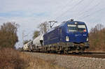 Vectron 193 845 von MGW-Service in midnight blue am 02.02.2017 in Lintorf.