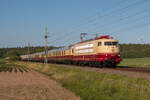 Am 11.06.2022 fuhr ein Sonderzug der Arbeitsgemeinschaft NostalgieZugReisen mit 103 113-7 des DB Museums Koblenz von Fulda nach Warnemünde und zurück.