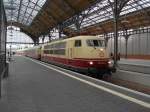 103 184-8 bei der Einfahrt mit TEE 91304 aus Bonn Hbf in Lbeck Hbf am 20.12.08.