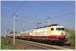103 235 mit dem TEE-Rheingold auf einer Sonderfahrt von Wien ber Tulln ins Eisenbahnmuseum Strasshof; D16144 zw.