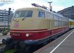 103 222 (ex 750 003) steht am 11.08.2005 mit einem Mezug in Leizig Hbf.