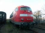 103 233 in Verkehrsrot mit der Roco Werbelackierung auf dem Gelnde des DB Museums Koblenz.