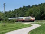 Die 103 184 mit einem TEE als RB nach Ruhpolding am 01.08.2010 unterwegs bei Traundorf. 