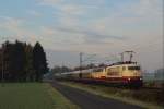 Die Saisonabschlussfahrt 2011 von AKE ging in den Harz. Aus diesem Anlass war neben der 103 184 auch die 218 105 dabei. In wenigen Minuten erreicht der Zug Hamm (Westf)