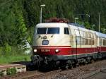 TEE mit Zuglok 103 235 am 20.05.2012 unterwegs nach Sden in Frtschendorf