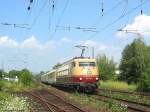 BR 103 235 unterwegs mit dem Messzug von Oberlahnstein ber Frankfurt-Hchst, Mainz nach Koblenz-Ltzel.