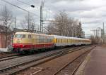 103 222-6 mit Messzug in Bonn Beuel am 11.04.2013