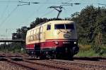 Wie in alten Zeiten: 103 222-6 als Tfzf 92139 (Weil am Rhein - Mnchen Hbf) am 14.08.2013 bei der Vorbeifahrt in Orschweier gen Offenburg.