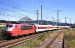 Wegen Umbauarbeiten im Bahnhof Weienfels verkehrten im Sommer 1999 Umleiter von Halle nach Erfurt und retour ber Sangerhausen.