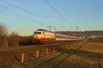 103 113 brachte am 24.2.2014 den IC 118 nach Münster, vorbei an Gau-Algesheim