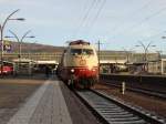 DB Fernverkehr 103 113-7 mit dem IC 2316 nach Mainz am 25.02.15 in Heidelberg aus der Hundeperspektive 