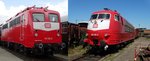 110 152-6 und 103 101-2 auf einen Bild. Wie man sieht beide von Lackierung her mit Lätzchen wie in der 90ern. Die 110 152-6 habe ich am 18.06.16 in Koblenz bekommen und die 103 101-2 am 07.05.16 in Darmstadt Kranichstein