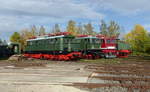 TEV 244 105-4-3 + 211 049-28 + DB Museum 251 012-1 + TEV 254 106-8 am 13.10.2019 beim Eisenbahnfest zum Ziebelmarkt im Eisenbahnmuseum Weimar.