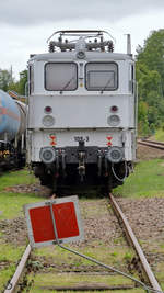 Die Elektrolokomotive 109-3 (109 073-7) war Ende September 2020 im sächsischen Eisenbahnmuseum Chemnitz-Hilbersdorf zu sehen.