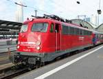 Bahn Touristik Express 110 491-8 am 23.09.17 Frankfurt am Main Hbf mit einen Porsche Sonderzug aus Stuttgart 