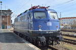 Überraschender Weise stand die schöne dunkelblaue TRI 110 428-0 (9180 6 110 428-0 D-TRAIN) der Train Rental GmbH heute am 04.04.18 im Bf.