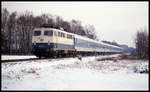 Interregio auf der Sennebahn! Das gab es als Umleiter Verkehr im Frühjahr des Jahres 1994!  Dabei wurden die Plan Lokomotiven am Zug Ende mitgeschleppt.