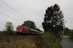110 491 mit dem Flixtrain 1803 am 1.11.18 auf der Fahrt nach Köln unterwegs im südlichen Münsterland